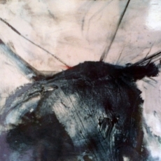 Barcelona Bulls #3<br>2006<br>23 x 23 1/2<br>Oil, mixed media, on paper<br><em></em>