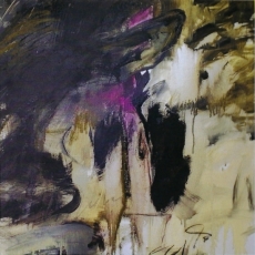 Death in the Afternoon<br>2013<br>30 x 40<br>Oil, oil stick, graphite, on canvas<br><em></em>
